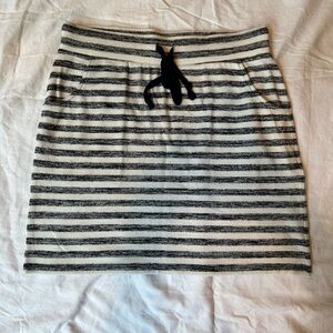 Market & Spruce Women's Navy Blue Casual Mini Pull On Striped Skirt Size Medium